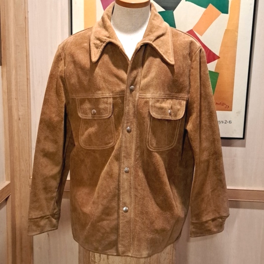 Genuine Leather vintage suede jacket 44